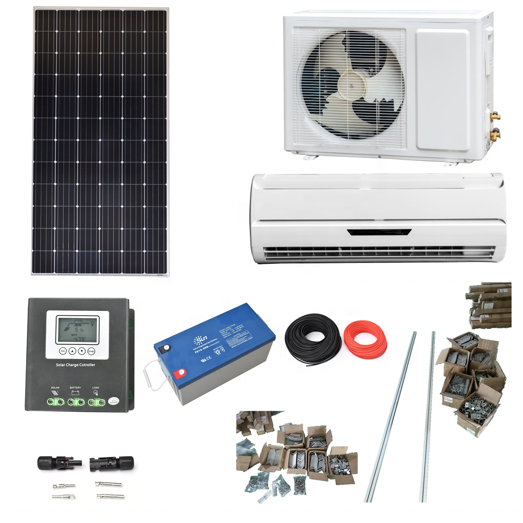 12000btu 24000btu DC AC Hybrid Split Solar Powered Air Conditioner kit for sale