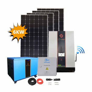 Whole House Solar Generator 6 KW Solar Panel Kit 6000w Solar System  For Home Complete Kit