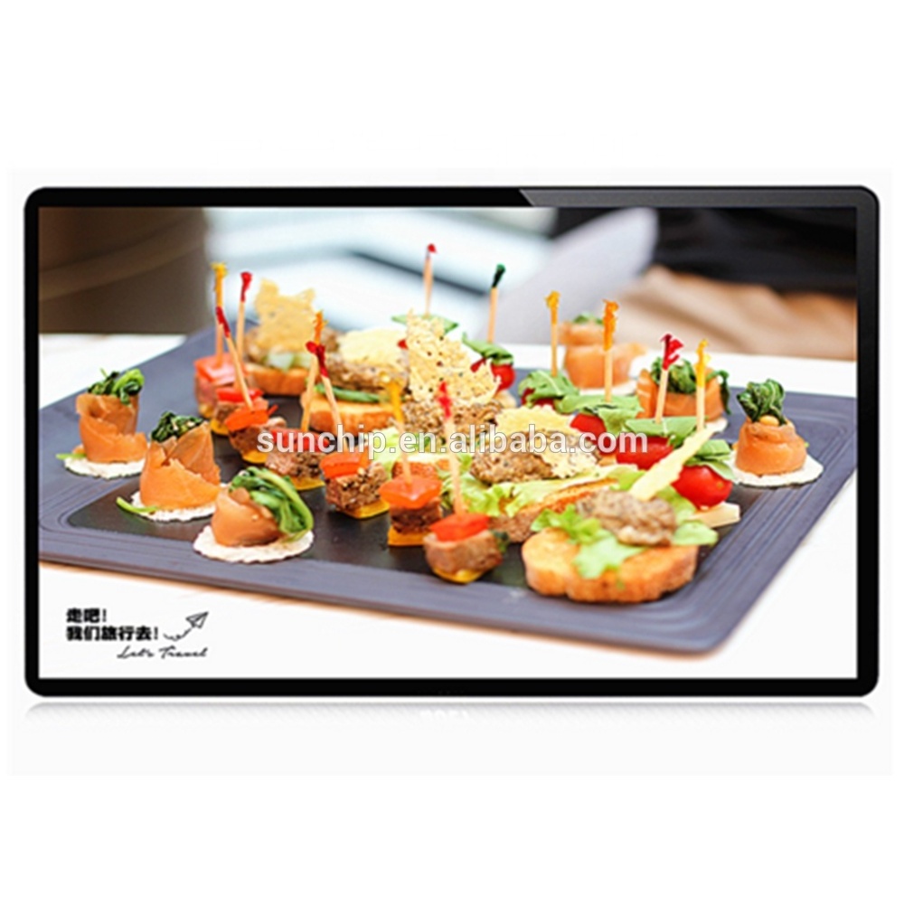 Sunchip Restaurant E-poster Screen Media Monitor LCD Advertising Display Wall Mounted Digital Signage Electronic Menu Board