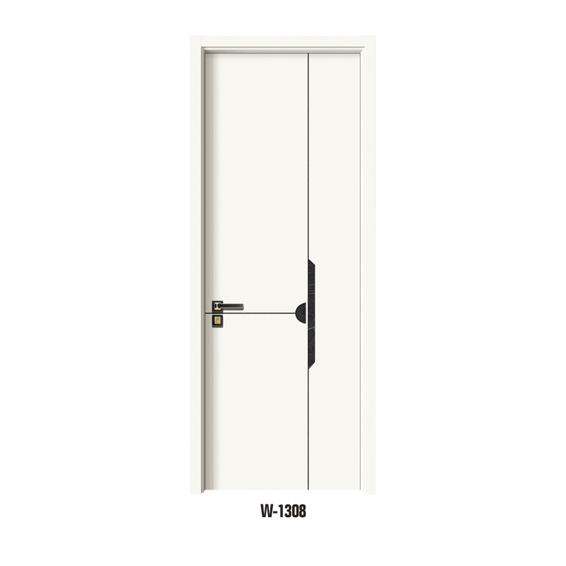 Factory Price Waterproof Pvc Film Wooden Metal Frame Glass wpc Interior Doors