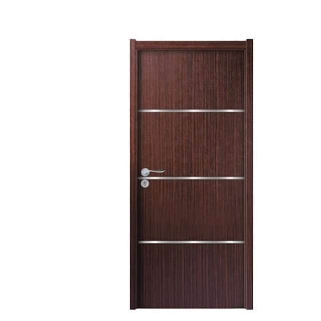 High Quality Heavy Plank Face Veneers Interior Wooden Doors with Glass