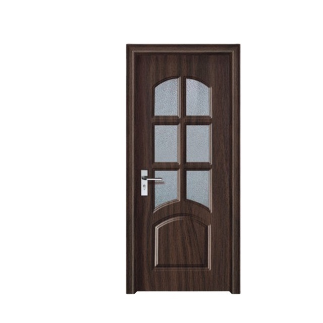 Luxury Turkey Waterproof Sliding Bathroom Black Interior Plastic MDF PVC Doors For Houses