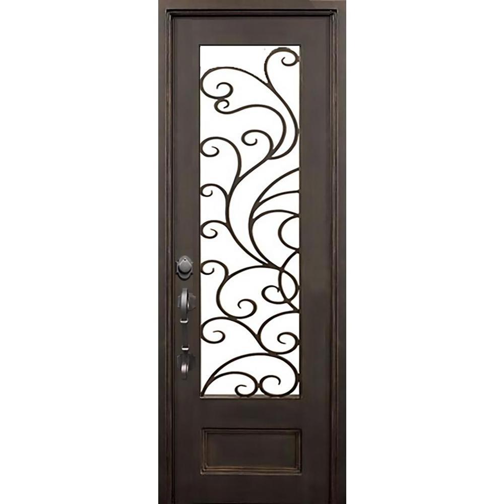 French bullet proof exterior bifold wtought iron entrance front door for house