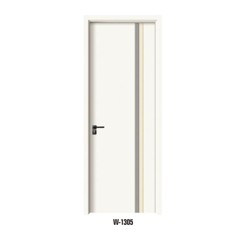 Factory Price Waterproof Pvc Film Wooden Metal Frame Glass wpc Interior Doors