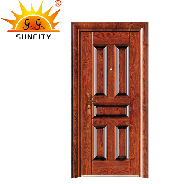 Anti-Theft Luxury Design High Quality Security Steel Door Exterior Villa Style Main Gate Front Security Reinforced Steel Door