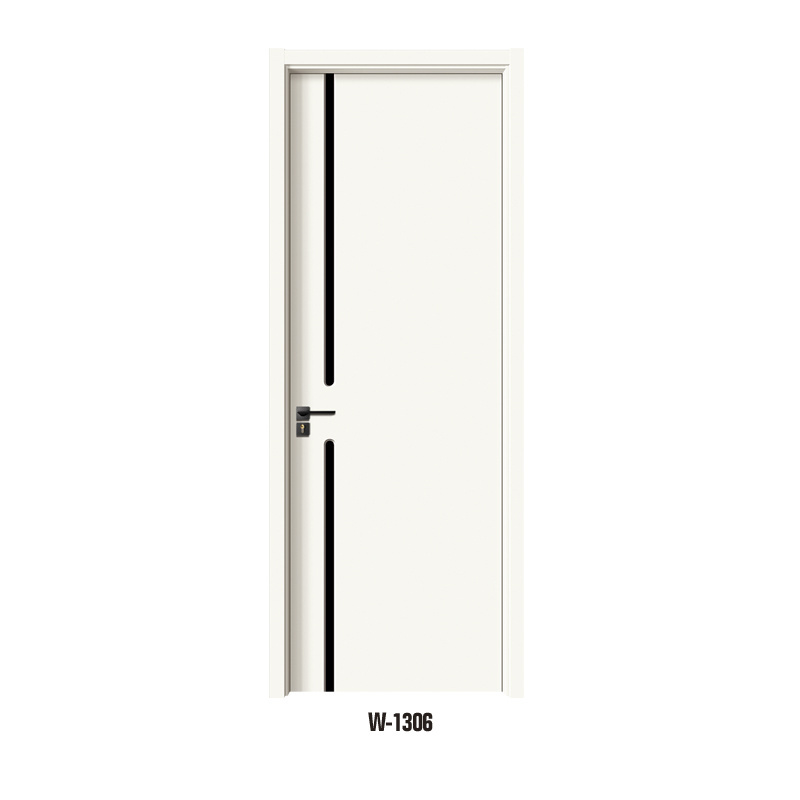 Factory Price Waterproof Pvc Film Wooden Metal Frame Glass wpc Interior Doors