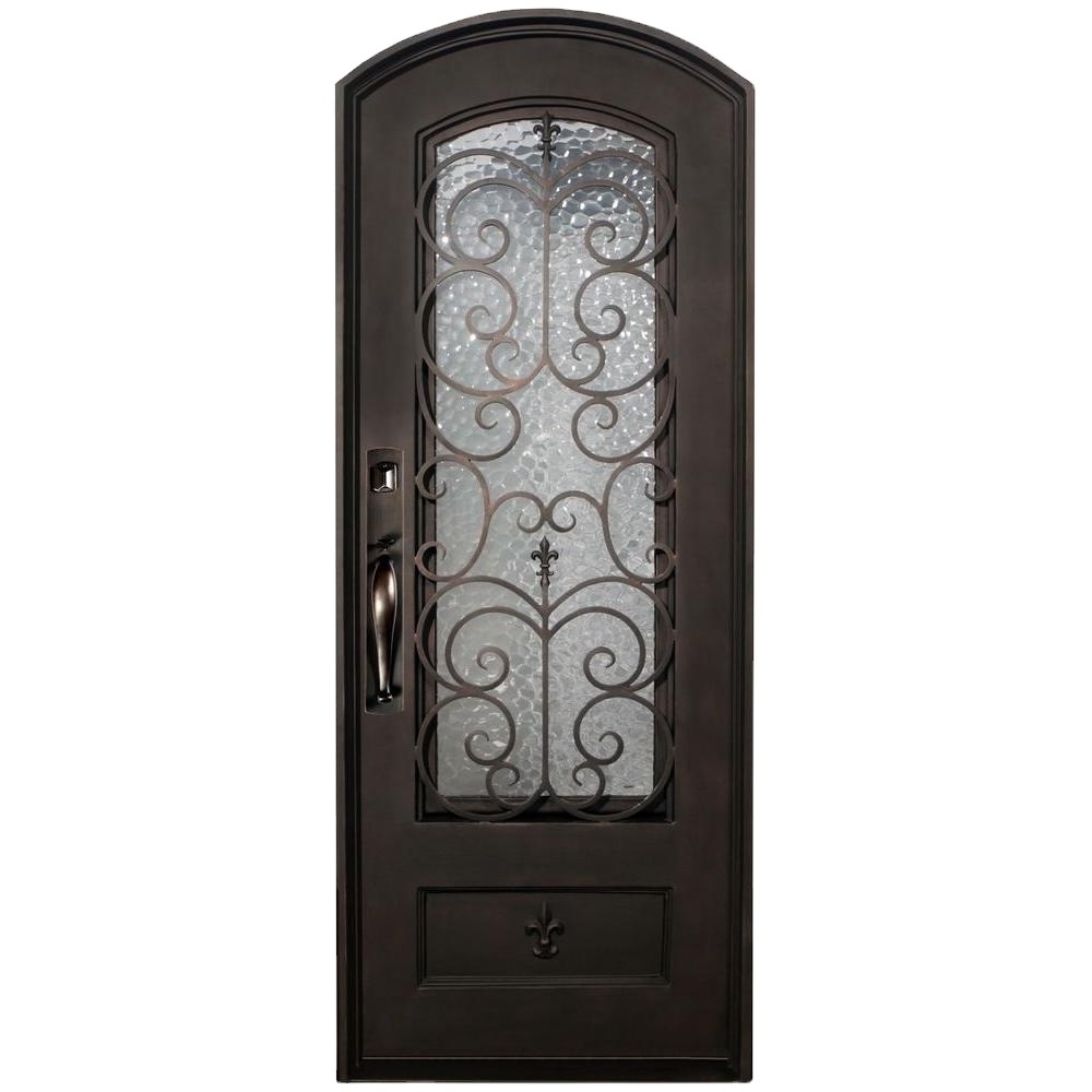 French bullet proof exterior bifold wtought iron entrance front door for house