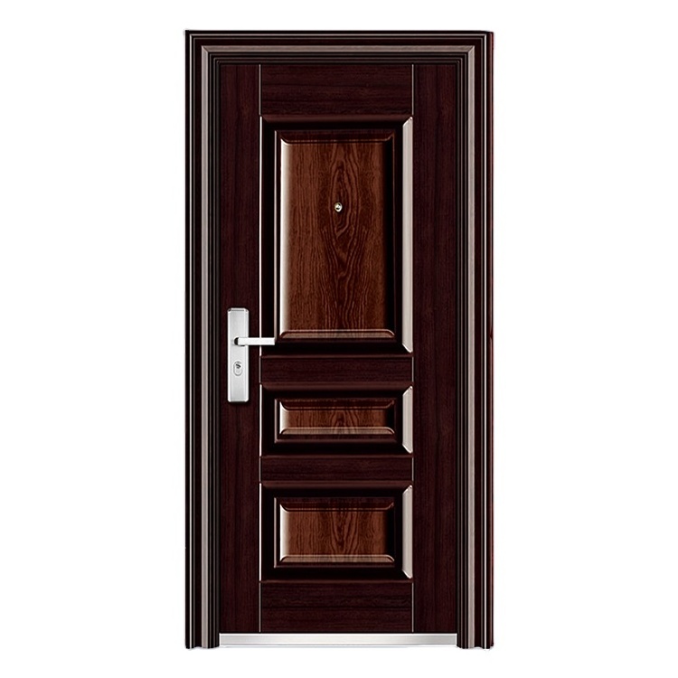 Factory Cheap Teak Used Mobile Home Security Steel Main Door Iron Gate Design for Sale