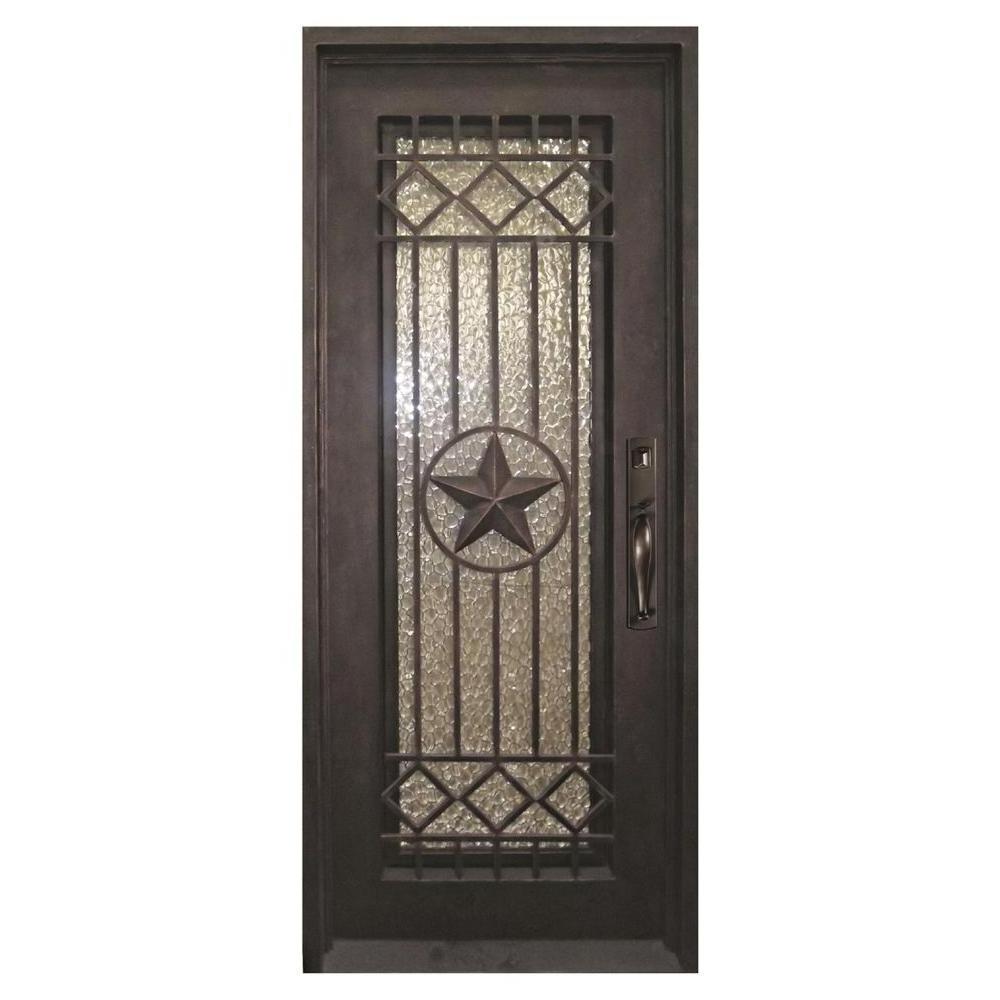 French bullet proof exterior bifold wtought iron entrance front door for house