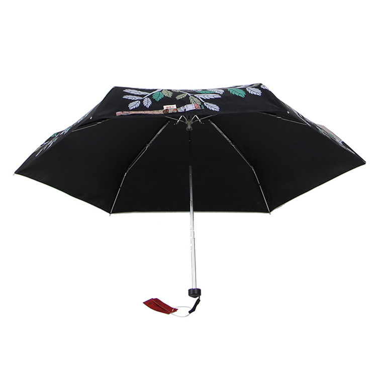 Cute Bear Print Luxury Mini Pocket Woman Uv 5 Fold Umbrella