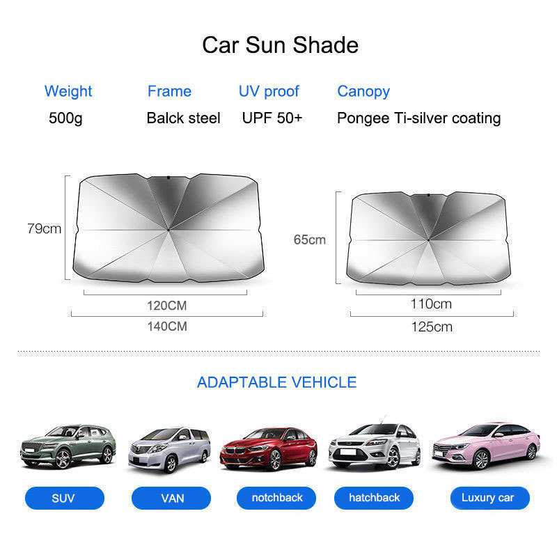 Front Windscreen Sun Shield Screen Glass Sunshade Cover Car Umbrella