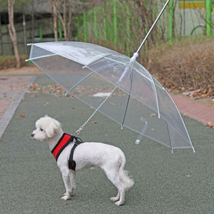 Customized new style Transparent Dog Pet Umbrella With Logo