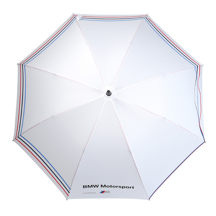 Corporate Promotion Gift Personalised 30inch Grip Handle White Fiberglass Frame Windproof Golf Club Umbrella