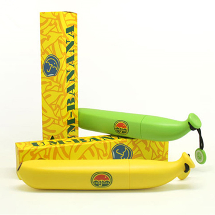 Promotion Sun And Rain 3 Folding Banana Shape Umbrella