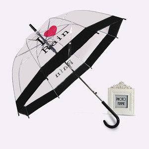 Transparent Material I Love You Paris Clear Birdcage Poe Umbrella