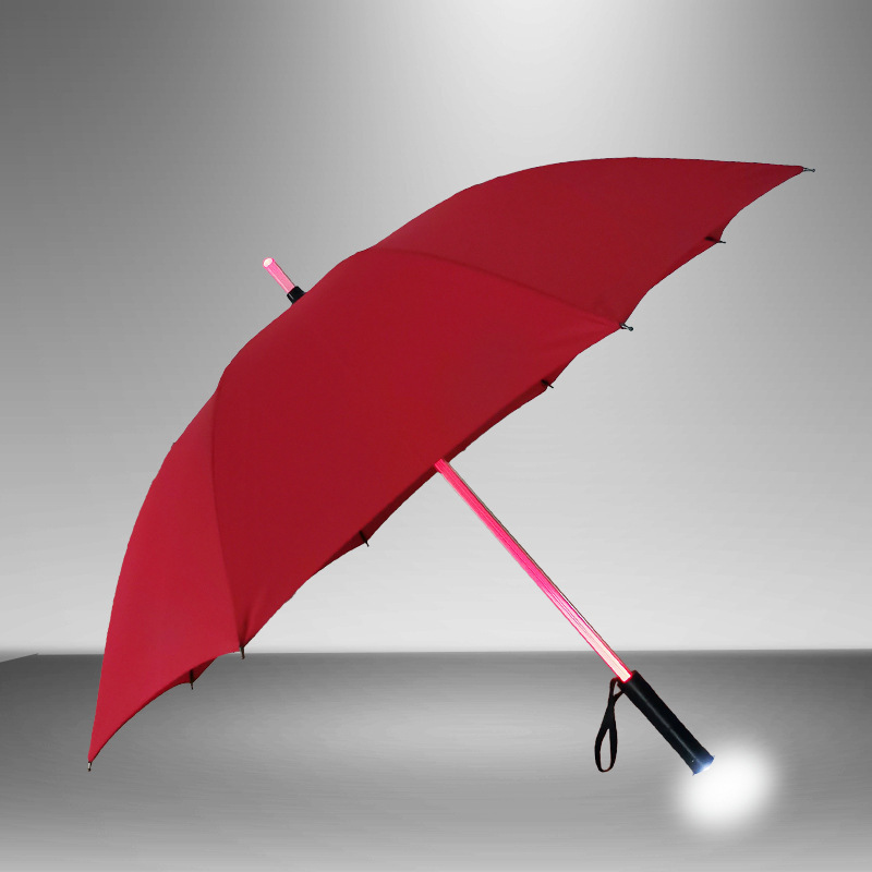 23inch Adult Black Pole Blue Red Uv Advertising Led Umbrella