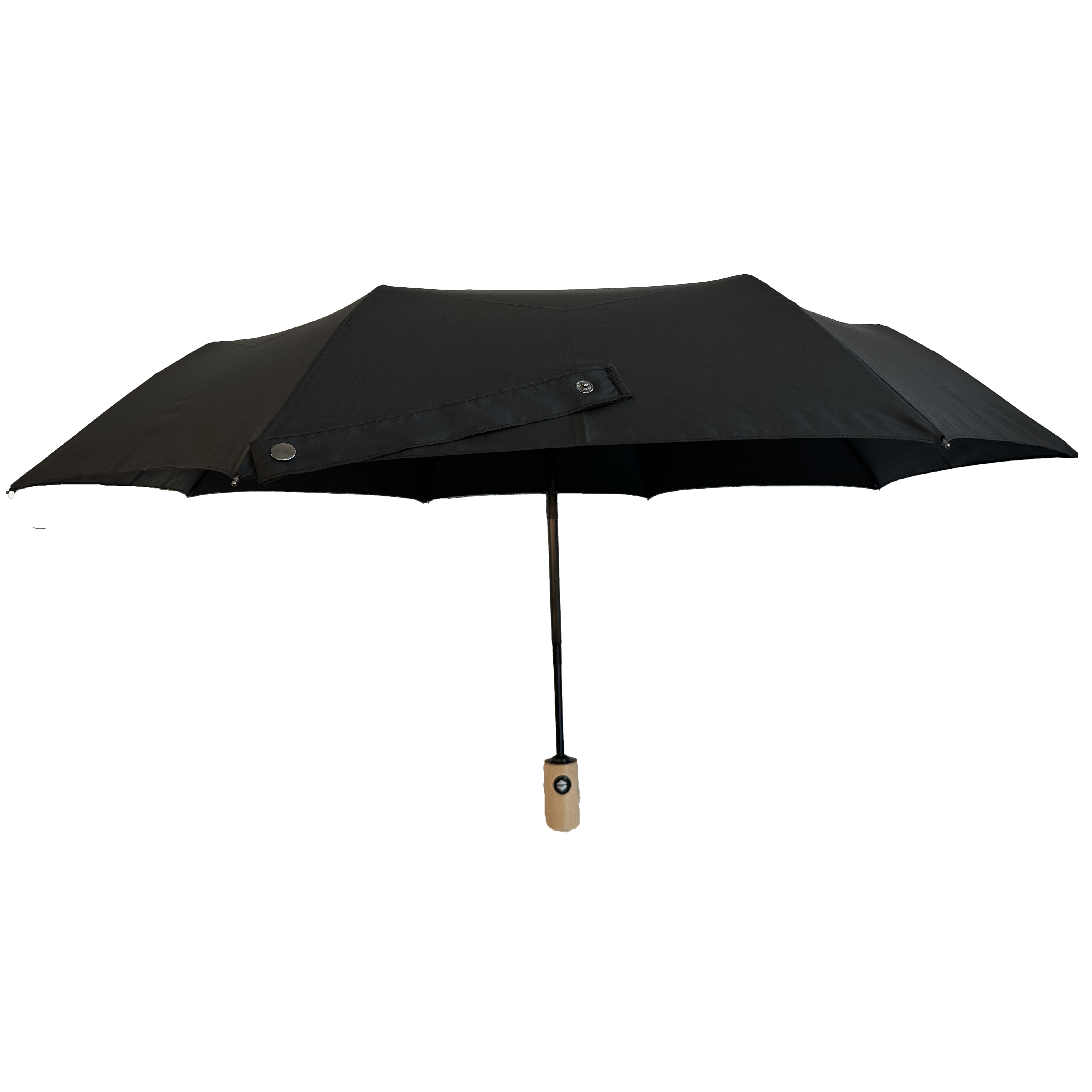 strong frame high quality windproof wooden handle umbrella 3 fold automatic umbrella umbrella wooden handle