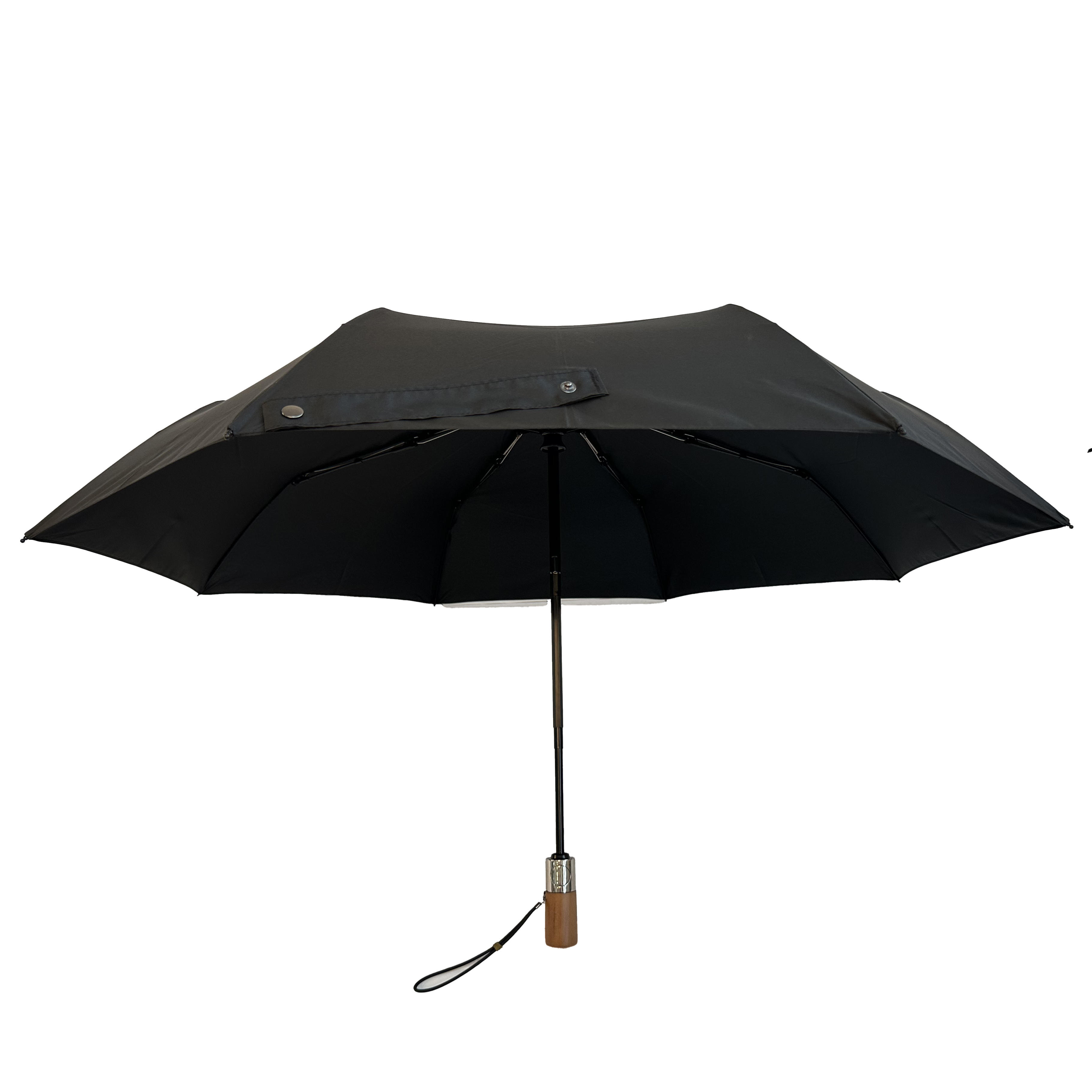 hig quality strong frame windproof umbrella 3 fold wooden umbrella 3 folding umbrella