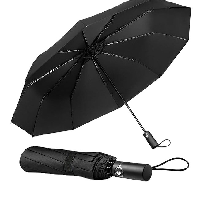 Sun City Large Wind Resistant Travel Compact Folding Umbrellas Auto Open Close with 10 Ribs golf collapsible travel umbrella