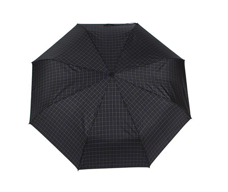 Vogue Grey England check style safe full auto men business travel umbrella