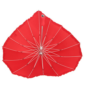 Special heart shape design lover couple water resistance aluminum red umbrella