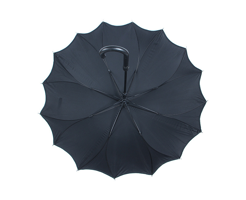 Strong durable innovative Automatic one piece canopy black panoramic umbrella