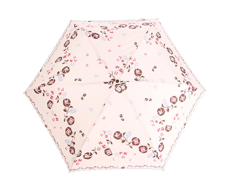 East Asia mode fashion three fold short lace ladies parasol umbrella manufacturer