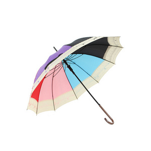 Factory direct source rain protection Japan Korea printed auto straight rainbow umbrella