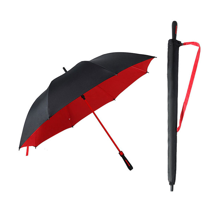 Double Layer Fiberglass Long Straight Promotion Big luxury golf Umbrella windproof Auto Opening