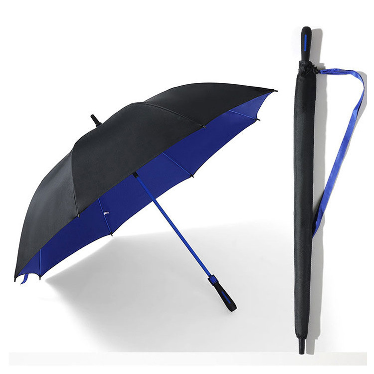 Double Layer Fiberglass Long Straight Promotion Big luxury golf Umbrella windproof Auto Opening