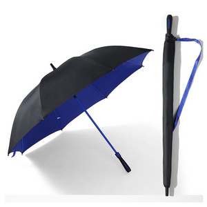 Double Layer Fiberglass Long Straight Promotion Big luxury golf Umbrella windproof Auto Opening