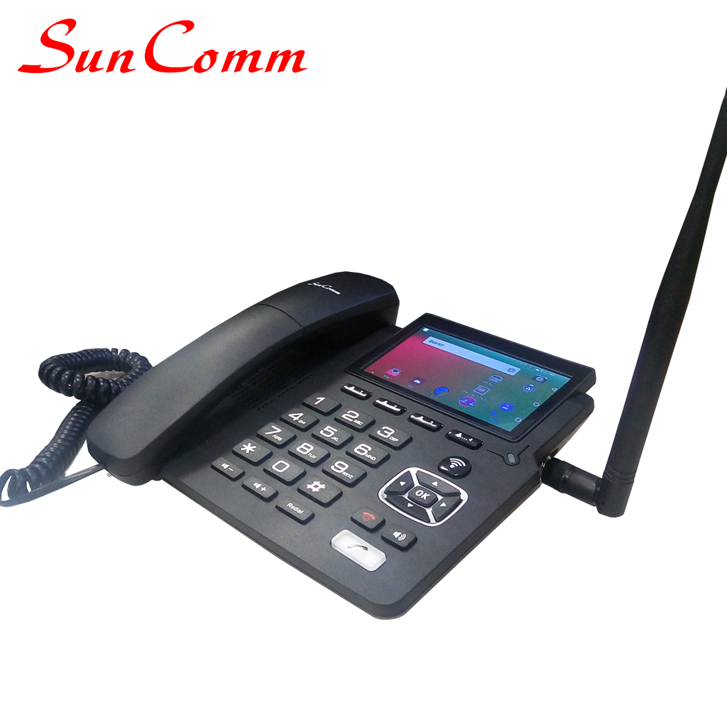 SunComm SC-9030-4GT touch screen 4G VoLTE android Desk Phone with WiFi hotspot