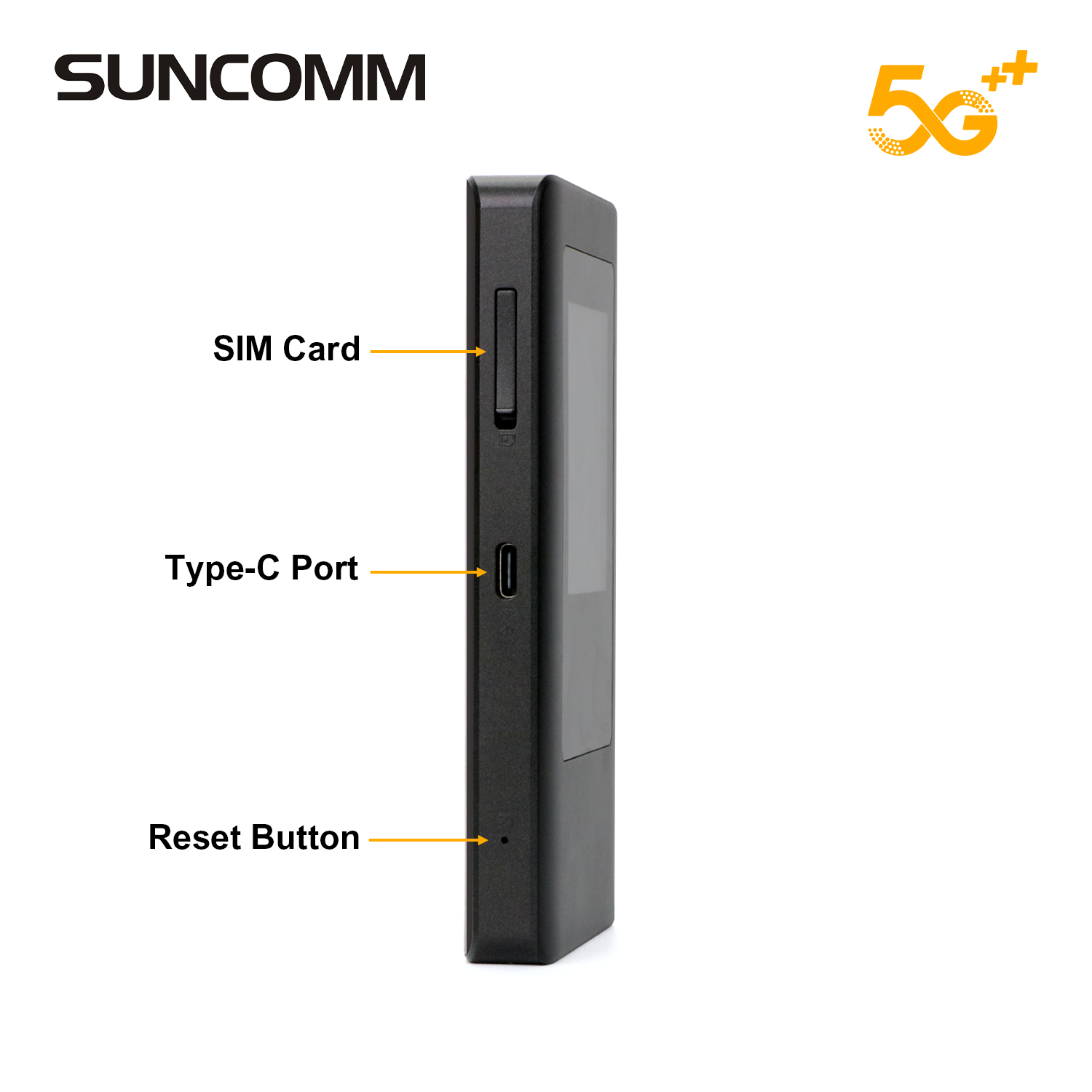 SUNCOMM Portable 5G MIFIs Router Wireless WiFi 5 WiFi 6 1800Mbps High Speed Internet 5g router with SIM card slot