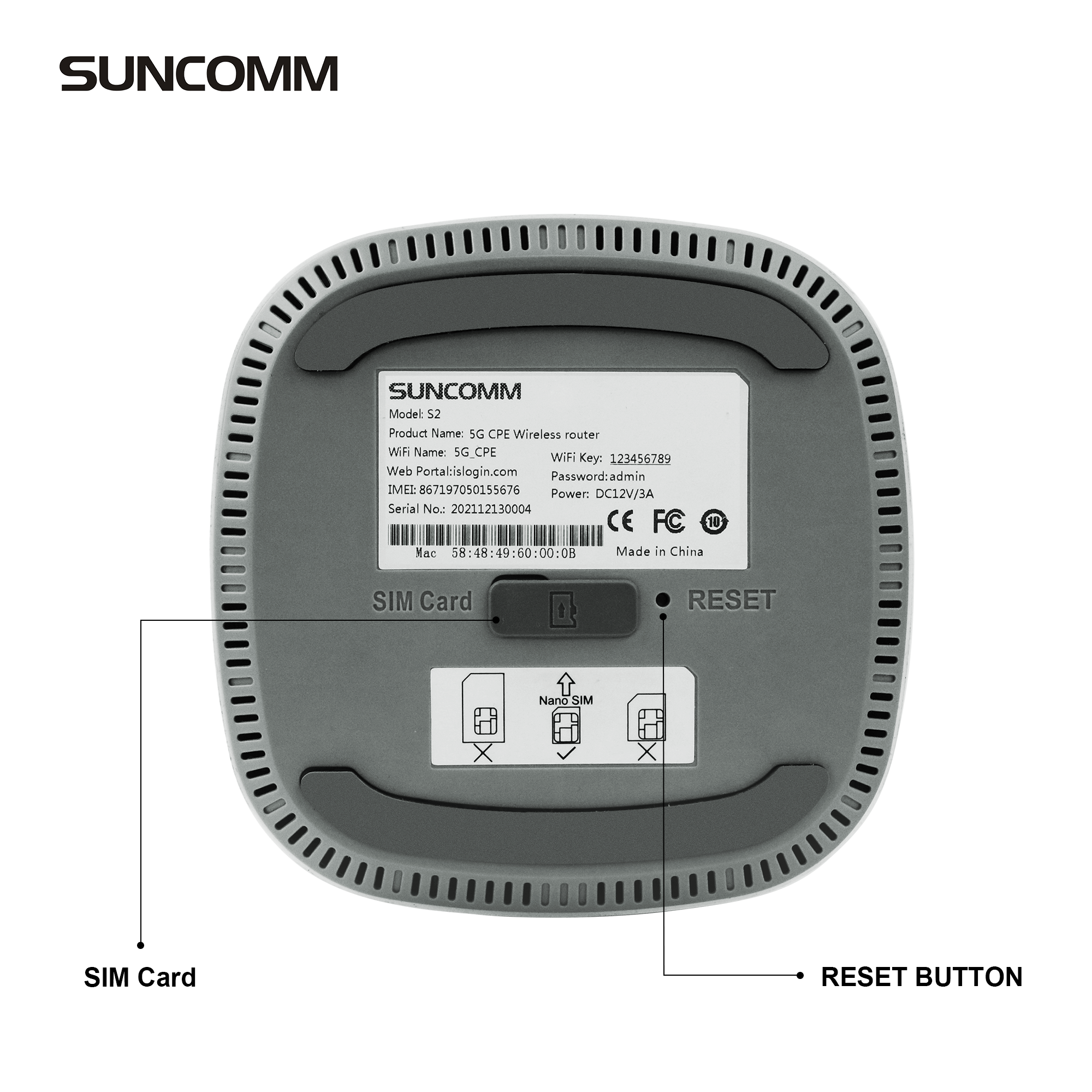 Most popular SUNCOMM S2 AX3000 Dual Band WiFi 6 Extendable 5G Mesh Router IPQ5018 SA NSA WPA3 Gigabit LAN 5G CPE Router