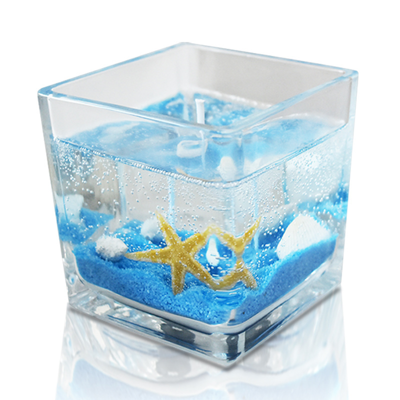 Clear Scented Sea Gel Wax Candles Wholesale Home Fragrance