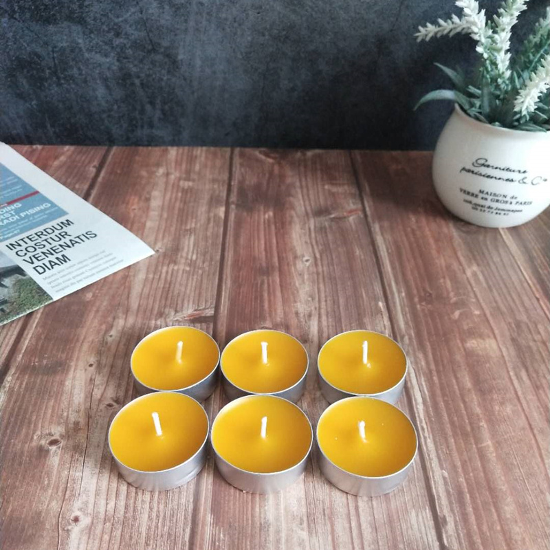 Hot sell wholesale mini white beeswax tealight wax candle