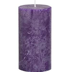 High-quanlity rustic style violet colour party decoration pillar wedding favors  candle