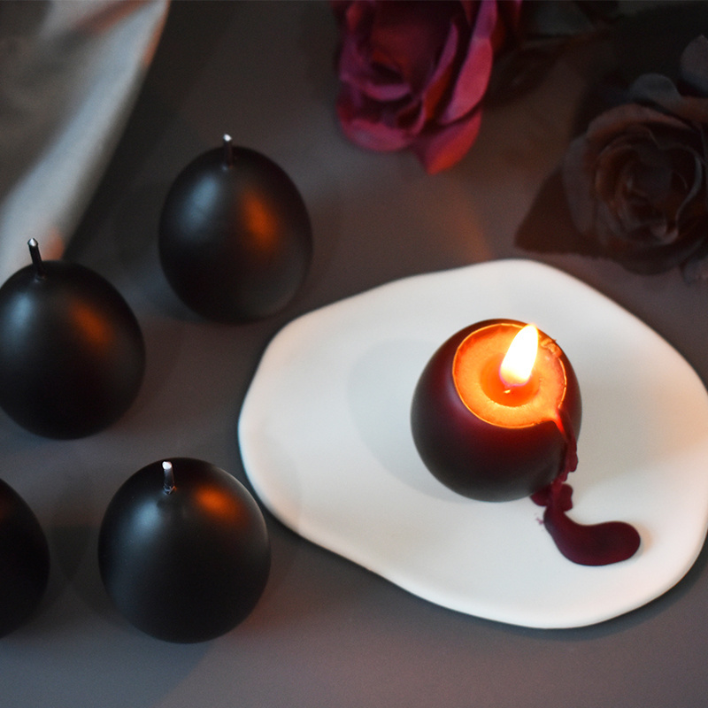 Candle Wholesale Aroma Halloween Candles Decorations Scented Home Fragrance Black Egg Spell Candles