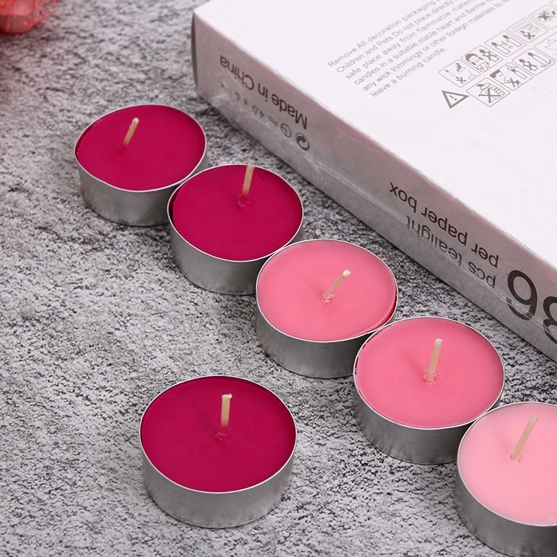 Wholesale Candle Wedding Party Giveaways Flameless Oil Scented Gradient Tea Light Candles