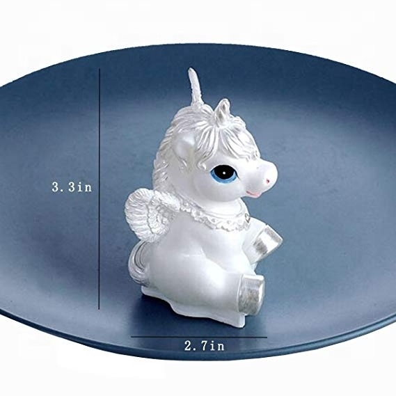 Wholesale High Quality Unicorn Candle New White Pegasus Candles Children's Party Cake Birthday Candles