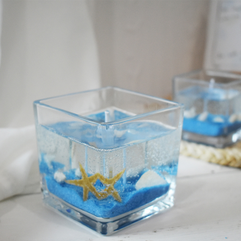 Clear Scented Sea Gel Wax Candles Wholesale Home Fragrance