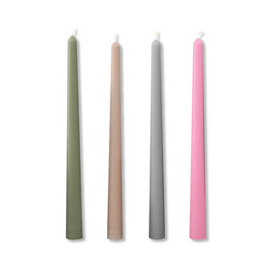 Candittle Taper Candle Wholesale Candles Tapered Making Supplies Flameless Aroma Wax Candles Stick In White Pink Ivory Bulk