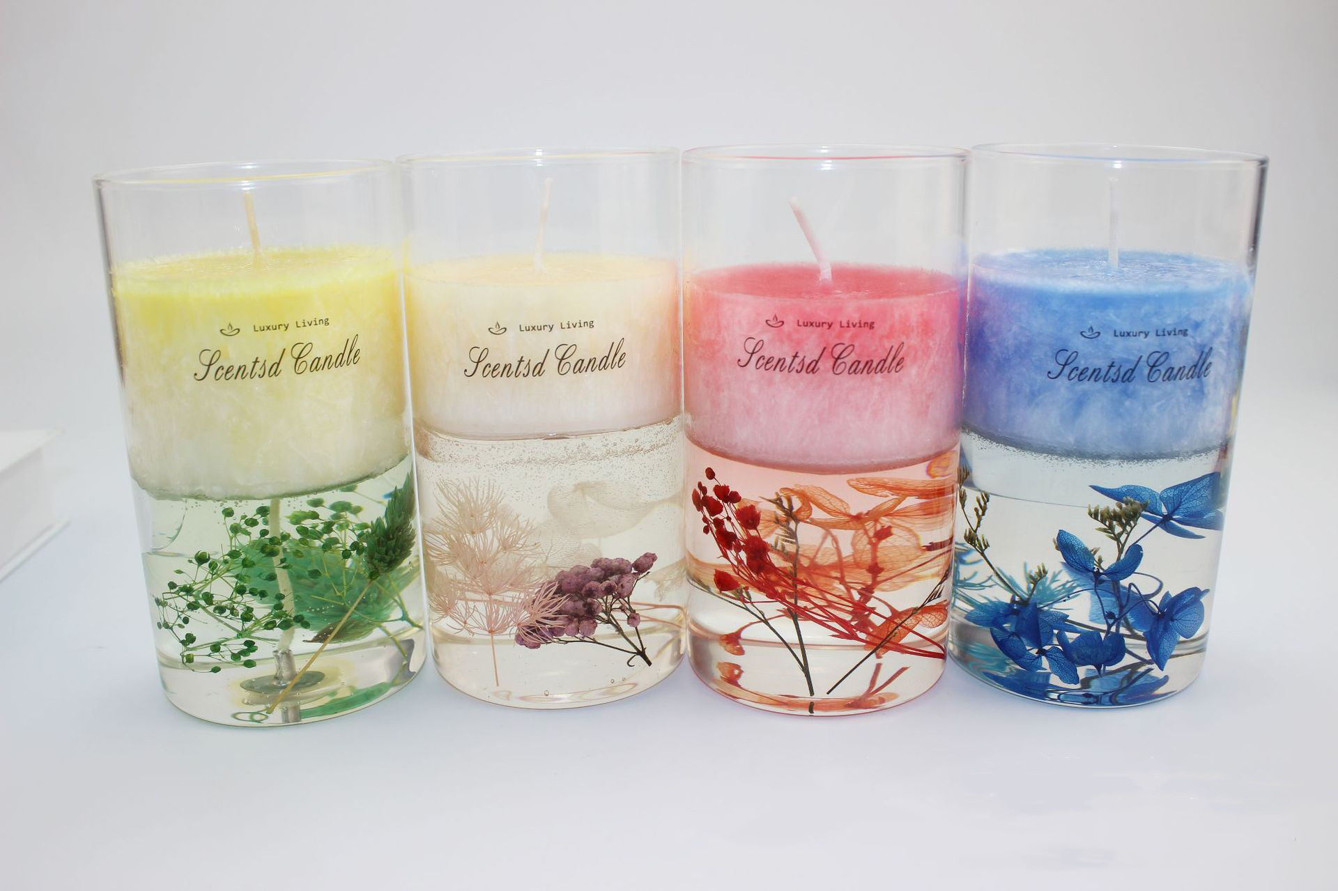 Luxury Flower Scented Jelly Gel Novelty Candles Flowers Wholesale