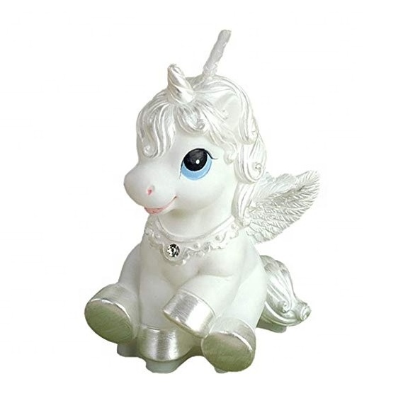 Wholesale High Quality Unicorn Candle New White Pegasus Candles Children's Party Cake Birthday Candles