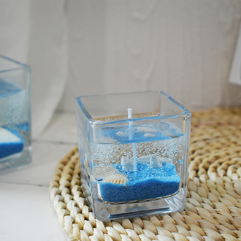 Clear Scented Sea Gel Wax Candles Wholesale Home Fragrance