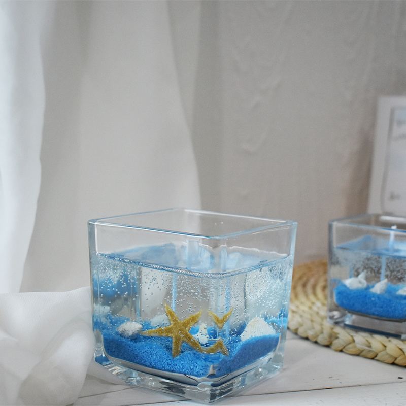 Clear Scented Sea Gel Wax Candles Wholesale Home Fragrance