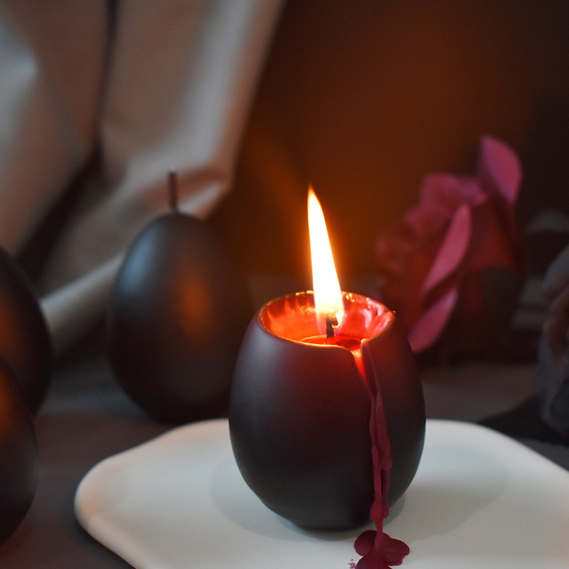 Candle Wholesale Aroma Halloween Candles Decorations Scented Home Fragrance Black Egg Spell Candles