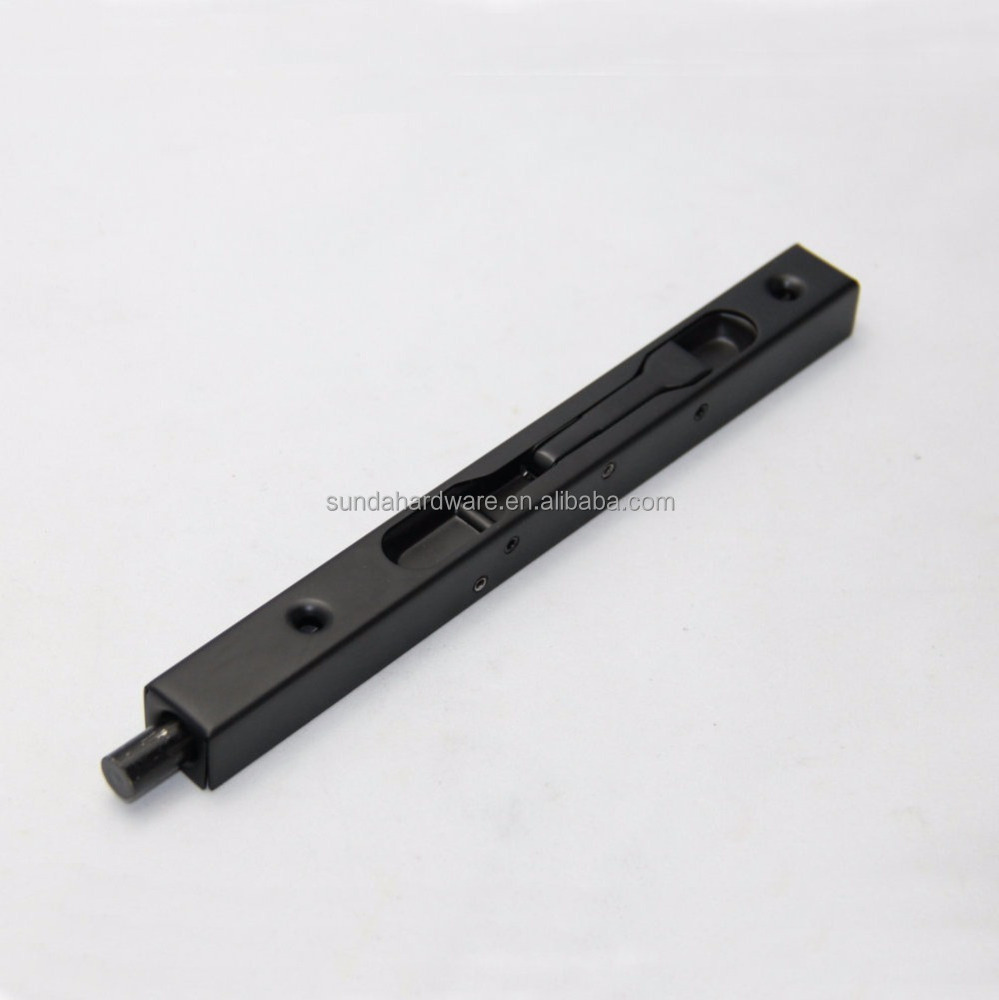 Stainless Steel Doorl Box Drop Bolt Lock with Matte Black Finish