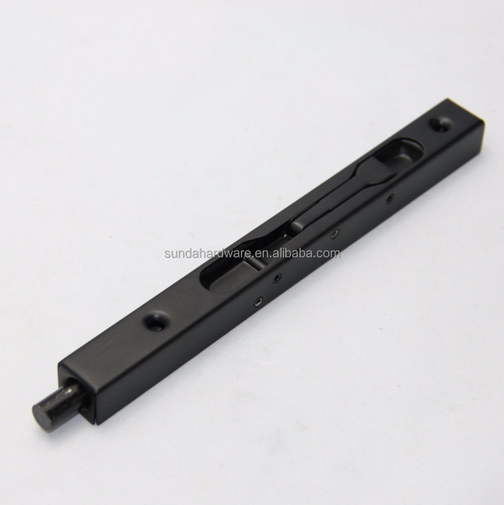 Stainless Steel Doorl Box Drop Bolt Lock with Matte Black Finish