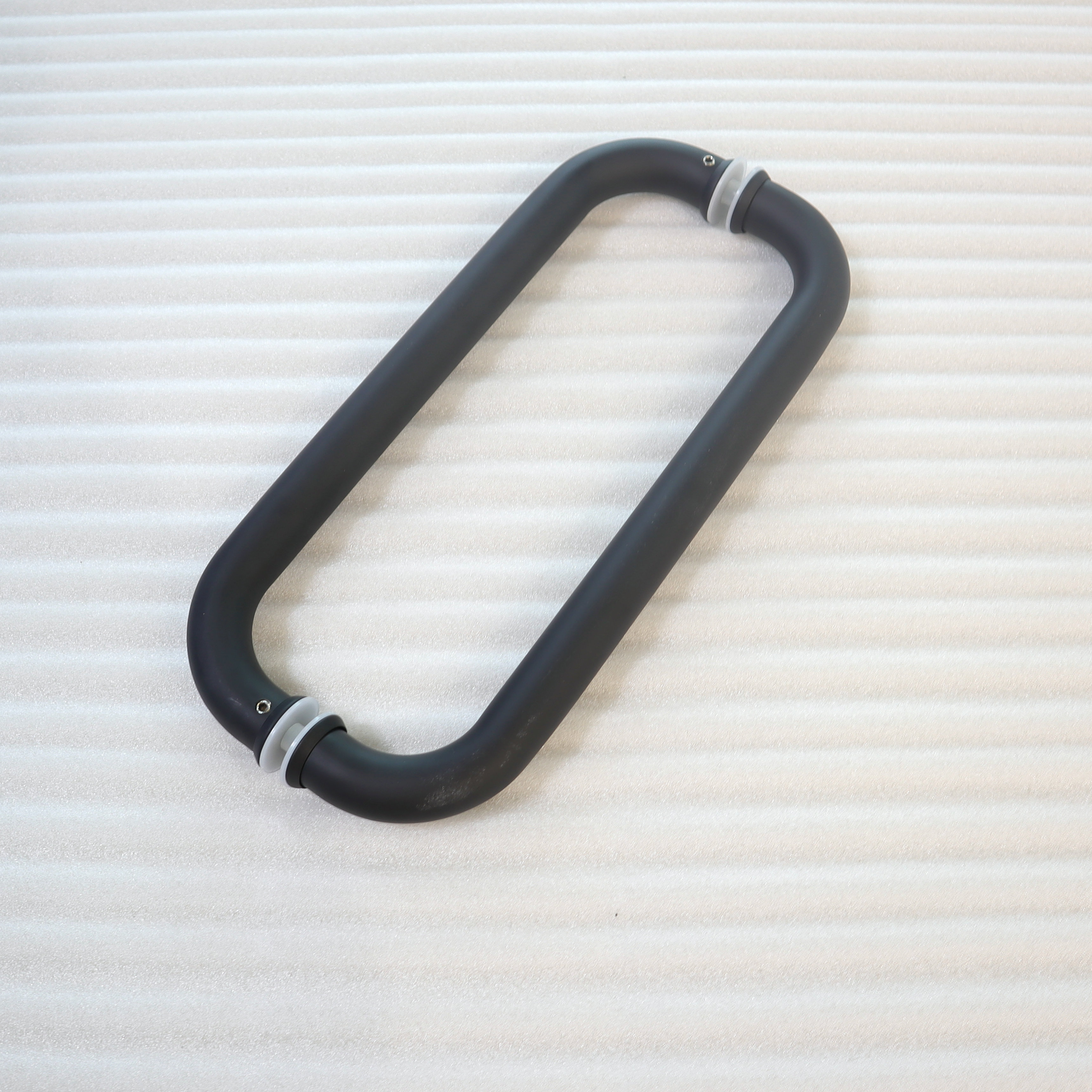 Hot Selling Entry Front Door Handle Office Matte Black Circular Tube Modern Type Stainless Steel Glass Door Handles